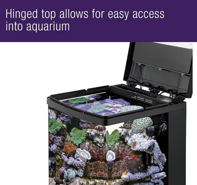 LED Aquarium Fish Tank Kit - 32 Gallon Black