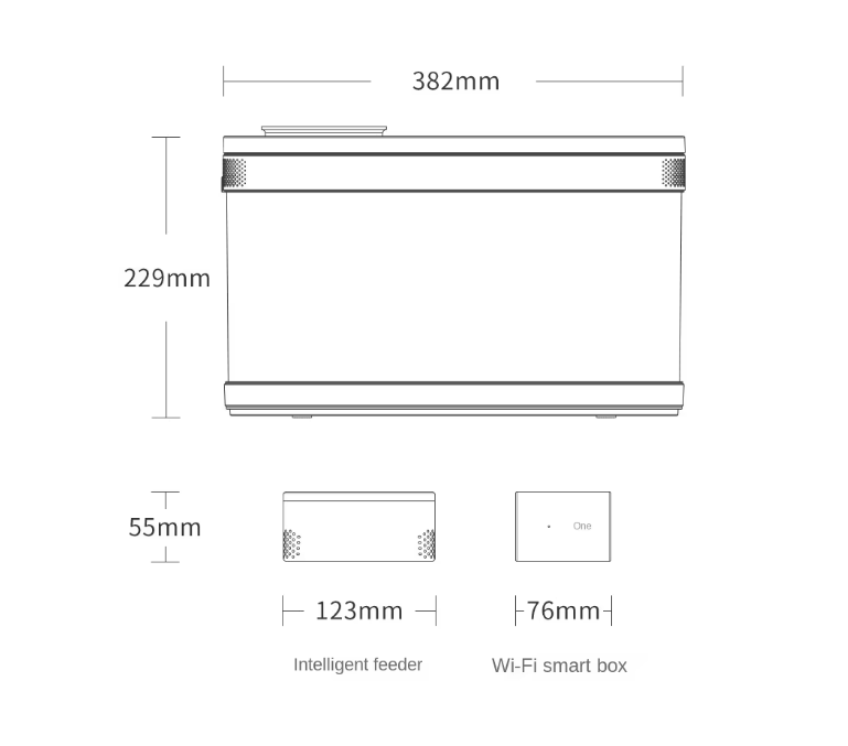 Smart Fish Tank, Ecological Advanced Aquarium Pro Wi-Fi Box Automatic Feeder, RGB Light for Home App