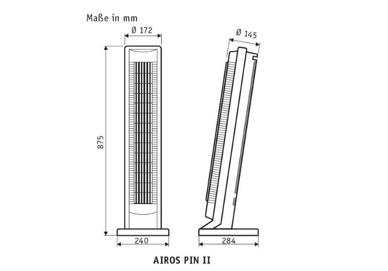 Tower Fan with Remote Control, 86,5 CM High And 3 Speeds With Design Stand Fan