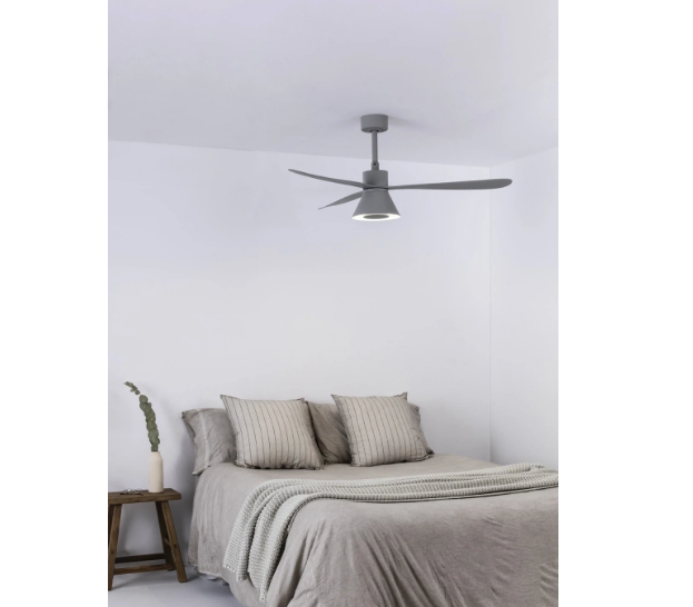 Ceiling Fan Ø132cm Light Integrated, Remote Control Included And 6 Adjustable Speeds