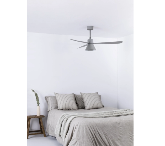 Ceiling Fan Ø132cm Light Integrated, Remote Control Included And 6 Adjustable Speeds