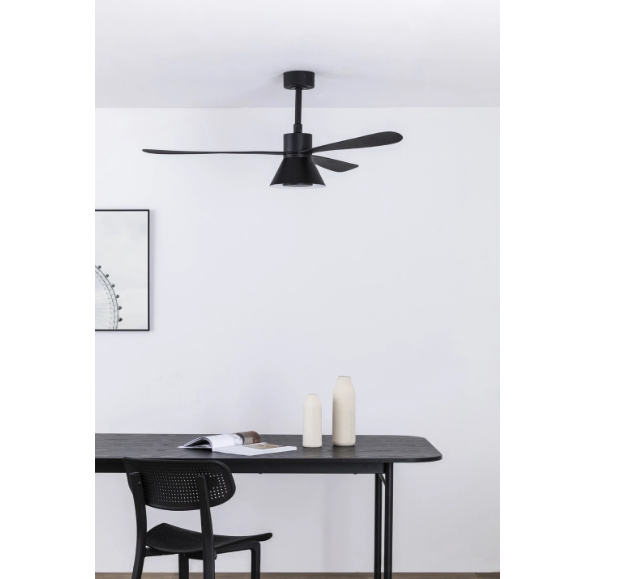 Ceiling Fan Ø132cm Light Integrated, Remote Control Included And 6 Adjustable Speeds