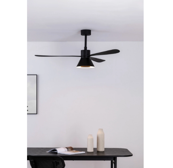 Ceiling Fan Ø132cm Light Integrated, Remote Control Included And 6 Adjustable Speeds