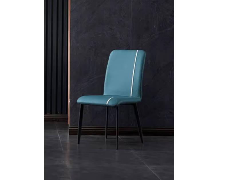 Modern Velvet Upholstered Dining Chair, Living Room Chair And Café Chair - Blue