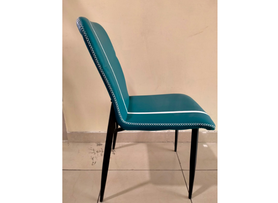 Modern Velvet Upholstered Dining Chair, Living Room Chair And Café Chair - Blue