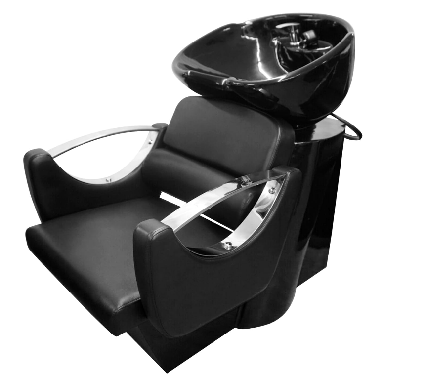 Classic Heavy Duty Shampoo Chair Hair Back Wash Sink for Men & Women Barbershop, Beauty Salon & Spa Furniture - Black