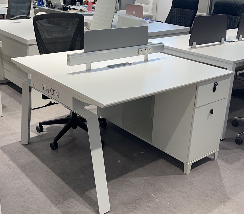 Modern Modular Open Work Stations Table, Workstation Furniture, Office Desk - White