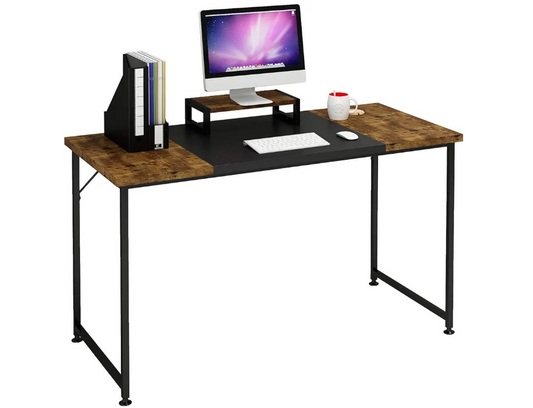 Computer Desk, Study Desk 47 Inch with Monitor Stand Modern Simple Style, PC Desk with Splice Plate