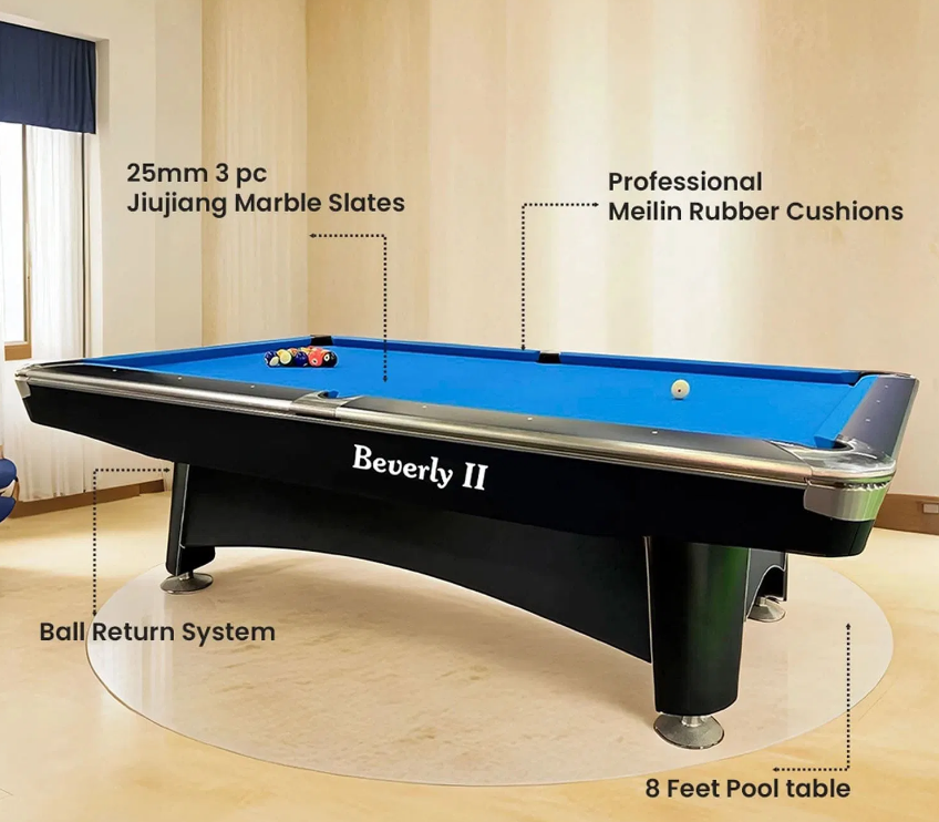 8ft 4th Generation Pool/Billiard Table - Brown