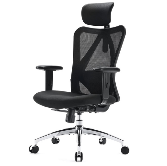 Ergonomic Office Chair, Computer High Back Desk Chair with 2D Armrest, Adjustable Headrest, Lumbar Support and Cushion