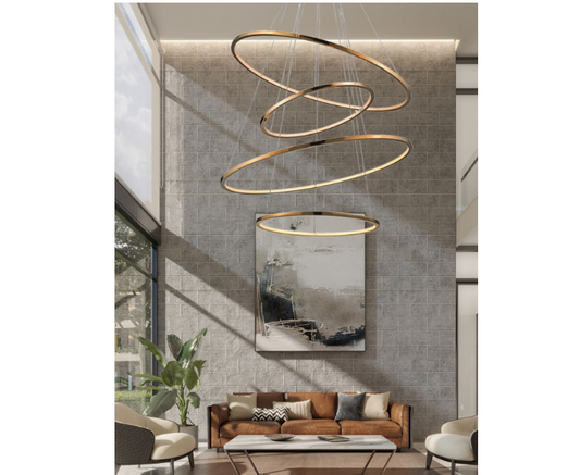 Modern Staircase Light - Rose Gold Glossy Finish