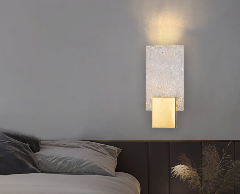 Modern Wall Light Glass - Gold