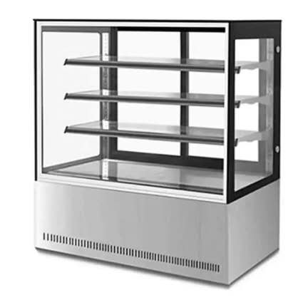 CS-90052 Cake Display Chiller 90CM Stainless Steel – Refrigerated Pastry Showcase with LED Light 2–8°C