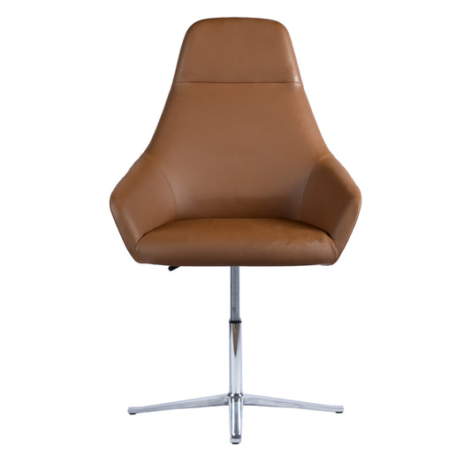 COOLBABY KENZO Brown Leather Office Chair – Ergonomic Design for Comfort & Style - COOLBABY