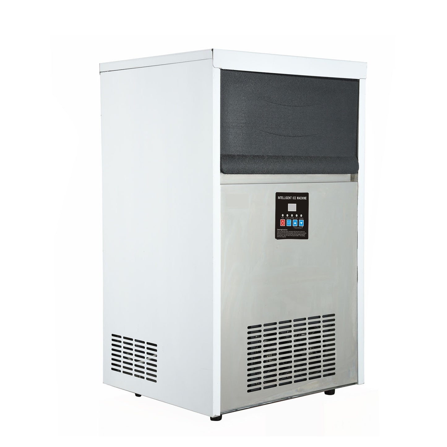 Commercial Ice Maker Machine, 75KGS/24H Stainless Steel under Counter Ice Machine with 20KGS Ice Storage Capacity, for/Restaurant/Bar/Coffee Shop