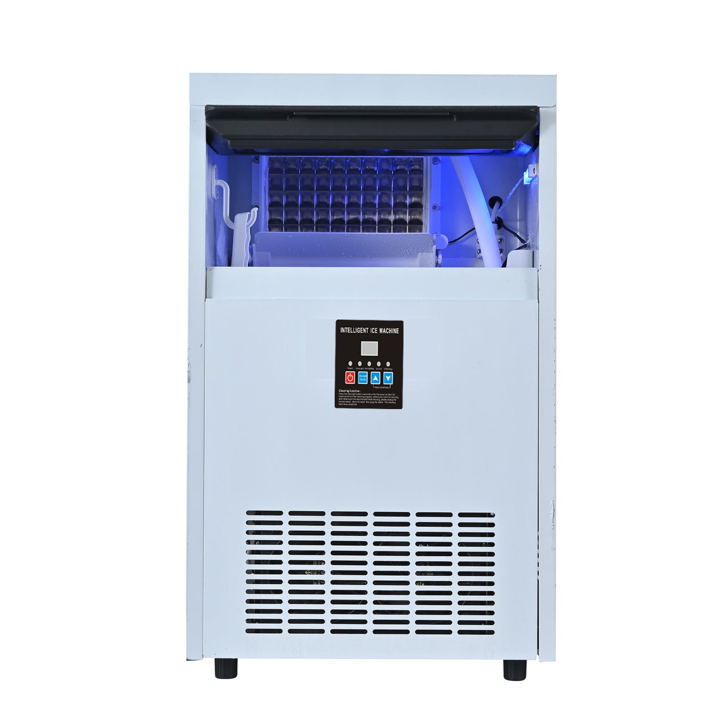 Commercial Ice Maker Machine, 75KGS/24H Stainless Steel under Counter Ice Machine with 20KGS Ice Storage Capacity, for/Restaurant/Bar/Coffee Shop