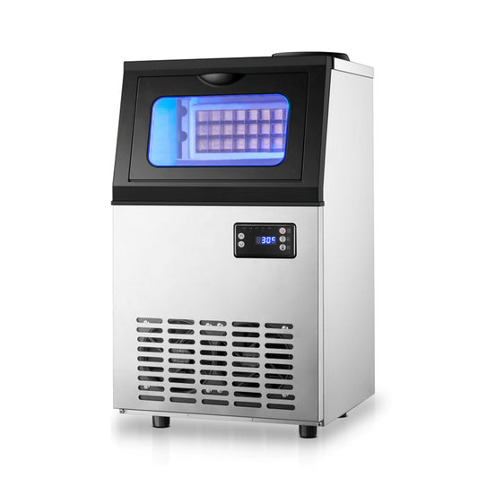 Tap Water Ice Maker Machine, 66lbs/24H Stainless Steel Under Counter ice Machine with 17.6lbs Ice Storage Capacity, Freestanding Ice Maker.
