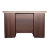 COOLBABY Modern Brown Office Table with Attached Drawers - 120/140 cm, Scratch & Water Proof Design - COOLBABY