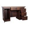 COOLBABY Modern Brown Office Table with Attached Drawers - 120/140 cm, Scratch & Water Proof Design - COOLBABY