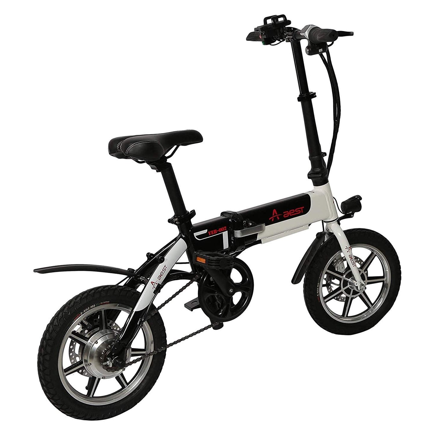 Foldable 14" Electric Bike with Pedal Assist – 36V, 250W Motor, Aluminum Frame - COOLBABY