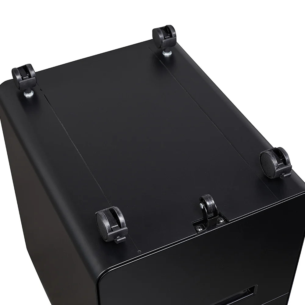 COOLBABY Casey Black Metal Mobile Drawer Pedestal – Secure, Durable, and Versatile Storage Solution - COOLBABY