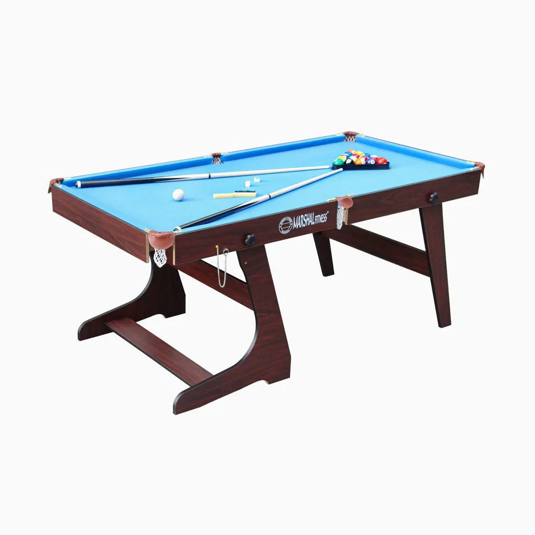 Premium 6ft Green & Blue Pool Table with Complete Accessory Set - Durable MDF Construction - COOLBABY