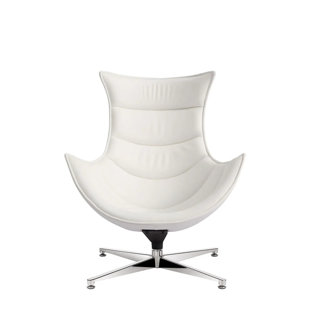 COOLBABY MIZU Ergonomic Swivel Chair with Polished Steel Base and Molded Fiberglass Shell - COOLBABY