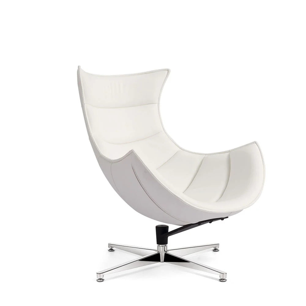 COOLBABY MIZU Ergonomic Swivel Chair with Polished Steel Base and Molded Fiberglass Shell - COOLBABY