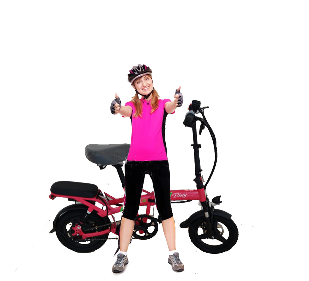 MEGAWHEEL Foldable Electric Bicycle with Detachable Battery and 2 Seats - COOLBABY