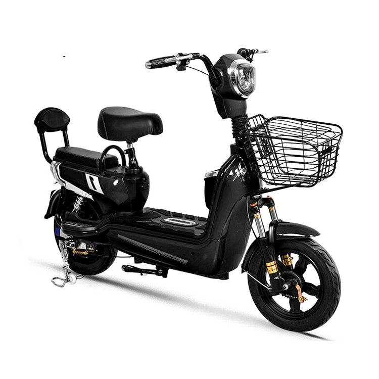 Trendy 48V Grocery Electric Scooter by MegaWheels - Electric E-Bike with Pedal, 2 Seats, Basket - COOLBABY