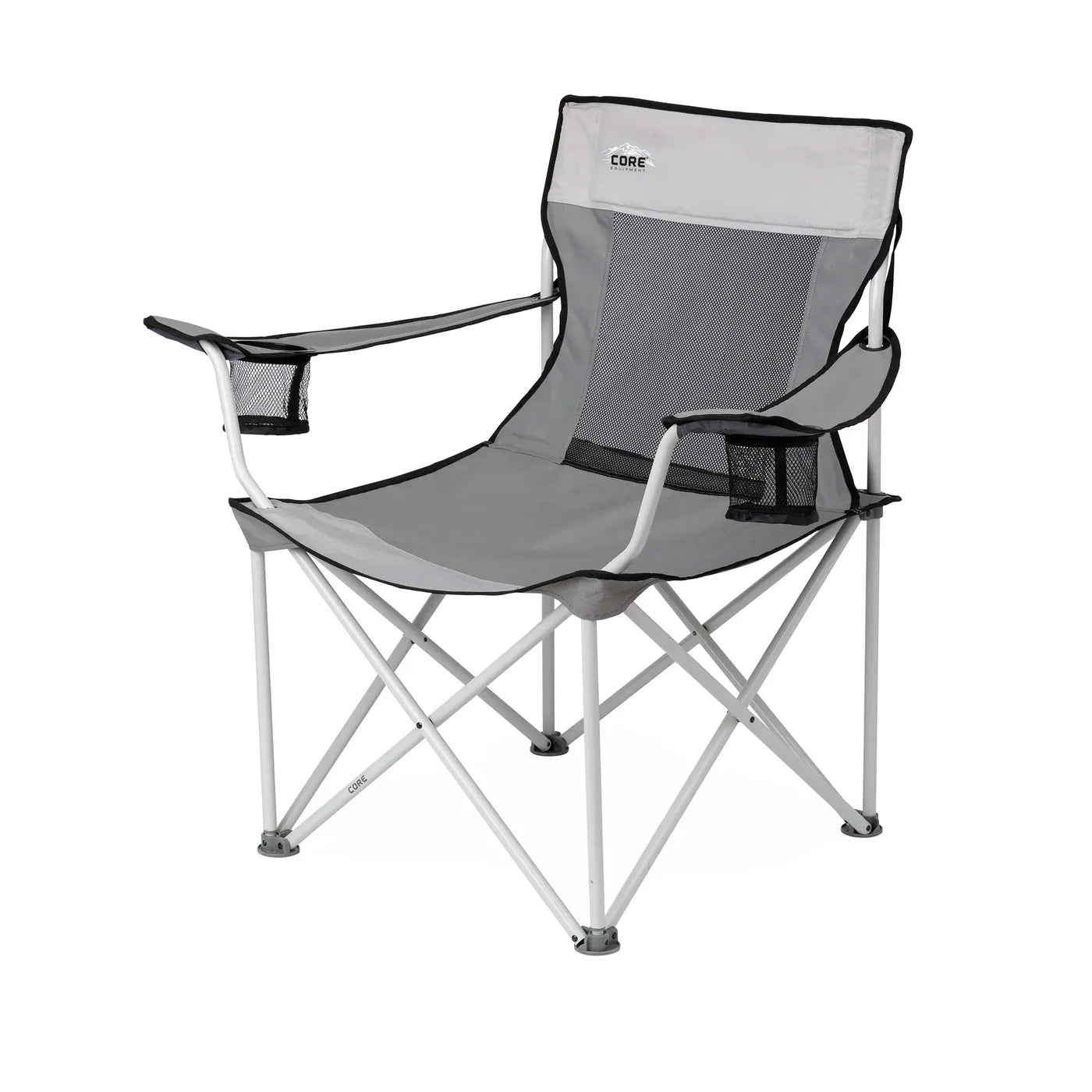 COOLBABY Mesh Quad Chair - Comfortable, Durable, and Portable Outdoor Folding Chair with Cup Holders - COOLBABY