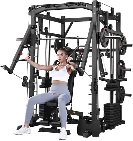 COOLBABY Miracle Fitness HD127: All-in-One 6-in-1 Smith Machine & Functional Trainer - COOLBABY