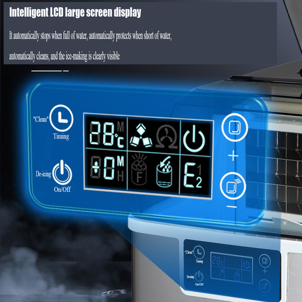 Countertop Stainless Steel Ice Maker (45 lbs/day)