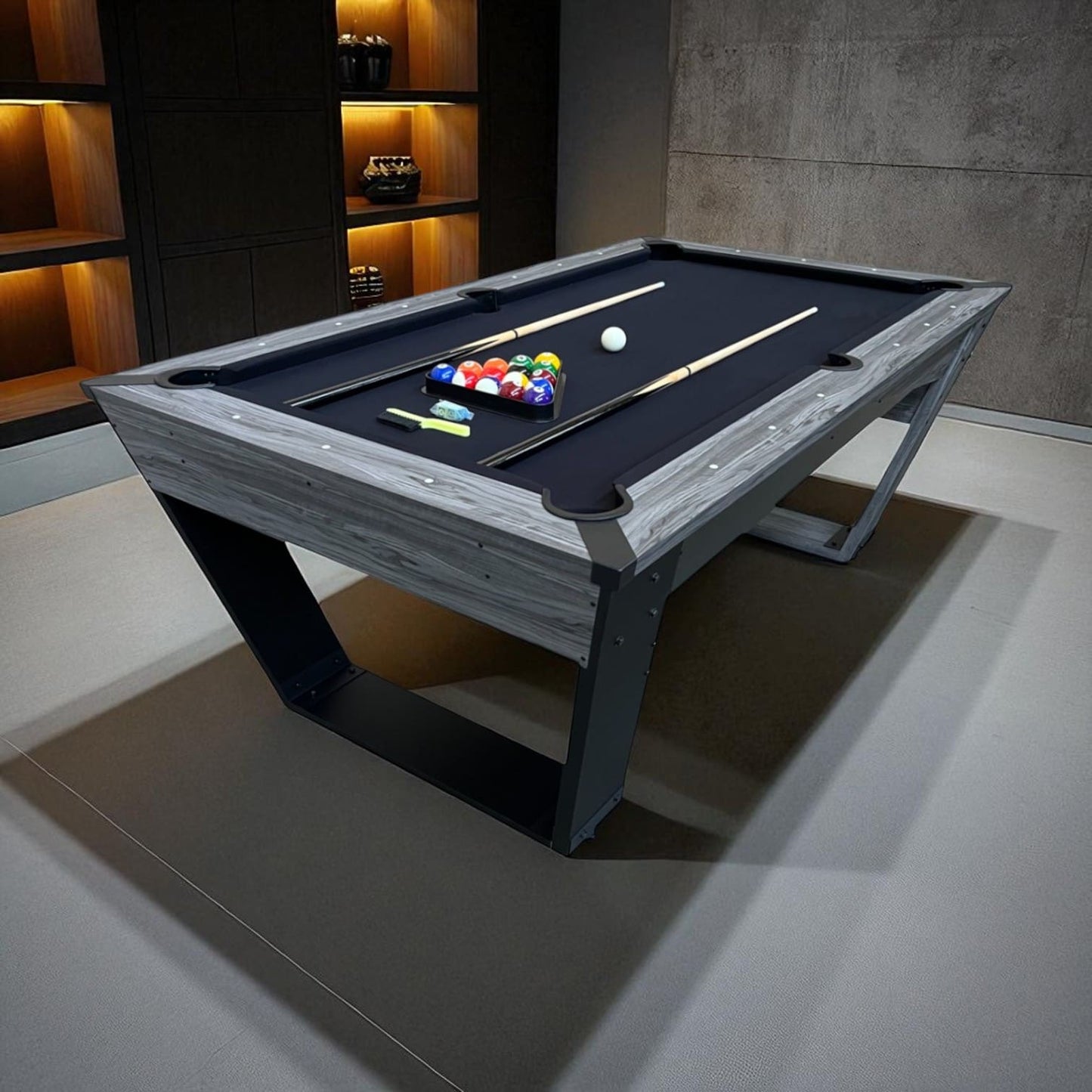 Luxury 8FT Modern Design Pool Table for Game Room Office Family for Snooker Billiard Games