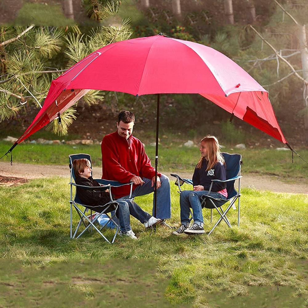 COOLBABY Portable Sunshade Beach Tent Umbrella,SPF 50+ Sun and Rain Canopy Umbrella for Beach and Sports Events - COOL BABY