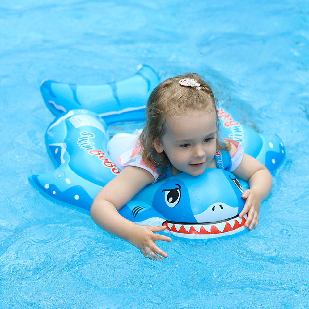 COOLBABY WQSJ-ETYQ02 Baby Swimming Float,Baby Swimming Float with Canopy Swimming Pool Float Inflatable Swim Rings Baby Seat Boat,Size L… - COOLBABY