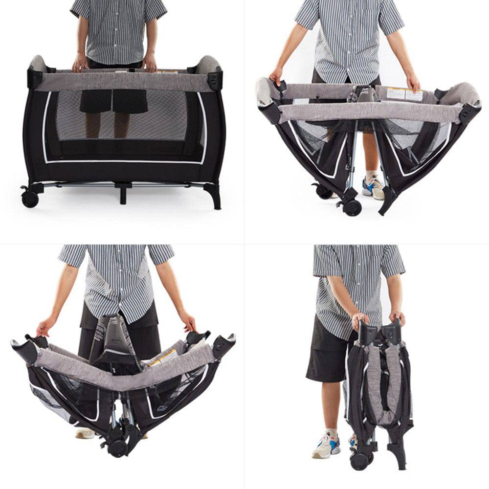 COOLBABY Baby Bed Portable Game Bed Mobile Multifunctional Baby Bed Newborn Basket Splicing Bed,Foldable Playard - COOL BABY