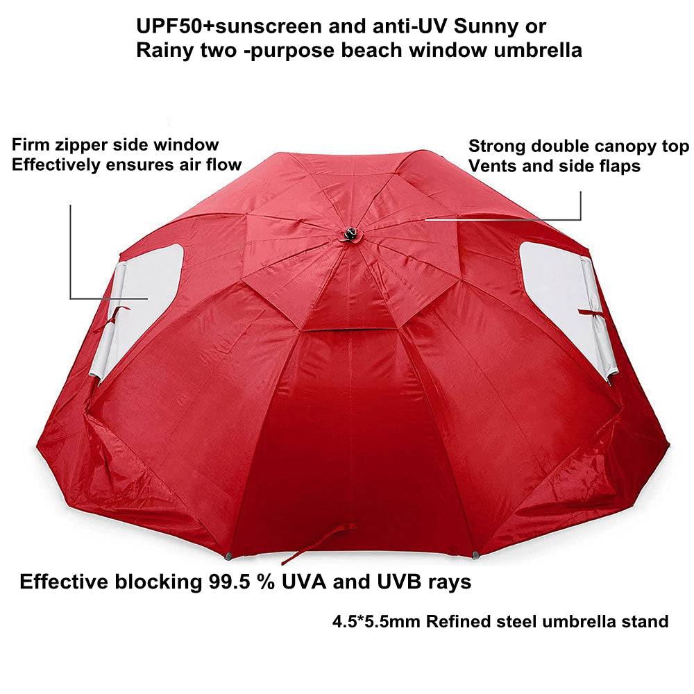 COOLBABY Portable Sunshade Beach Tent Umbrella,SPF 50+ Sun and Rain Canopy Umbrella for Beach and Sports Events - COOL BABY