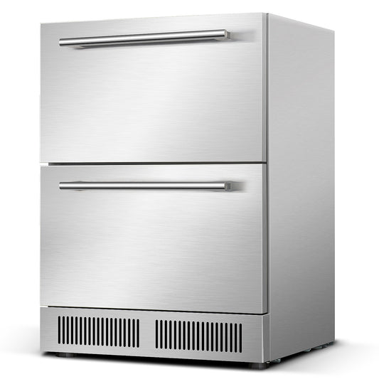 Wine Refrigerator, Under Counter Drawer Refrigeration Cabinet, Stainless Steel Beverage Cooler