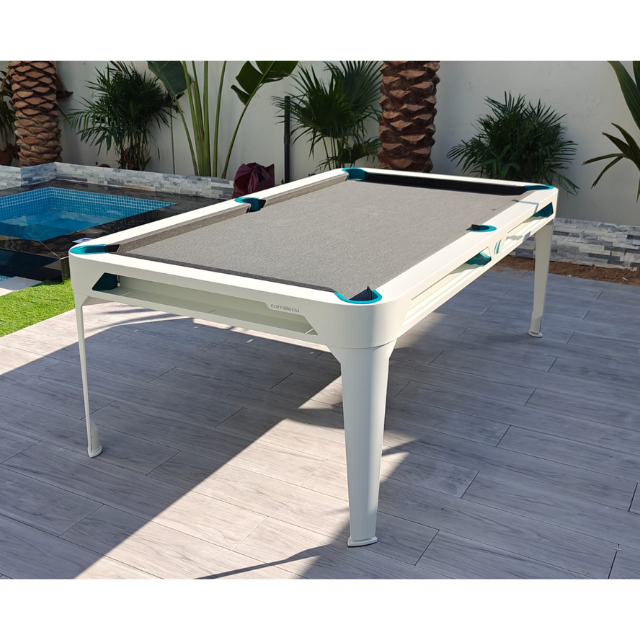 7ft Cornilleau Hyphen In & Outdoor Pool Table with Dining Top/White