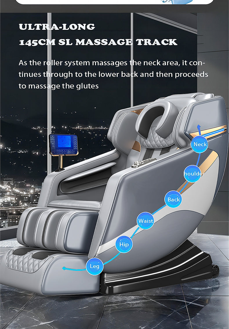 Full Body Massage Chair with 5 Auto Programs Zero Gravity Back and Waist Heat Air Bags. - COOLBABY