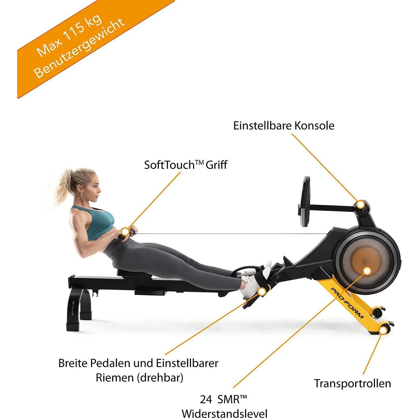 ProForm Sport RL Rower: iFit-Enabled Magnetic Rowing Machine with 24 Resistance Levels - COOLBABY