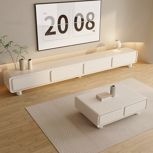 Living room Table Set Simple, Tv Table with Matching Coffee Table - COOLBABY