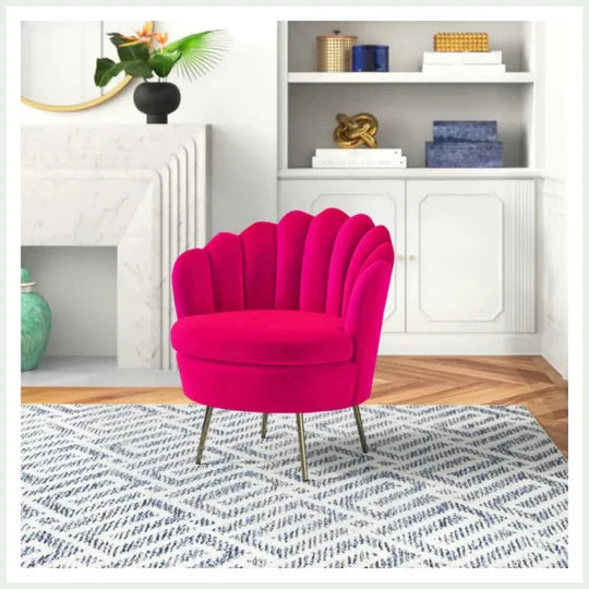 Velvet Barrel Chair, Café Chair, Home Chair - COOLBABY