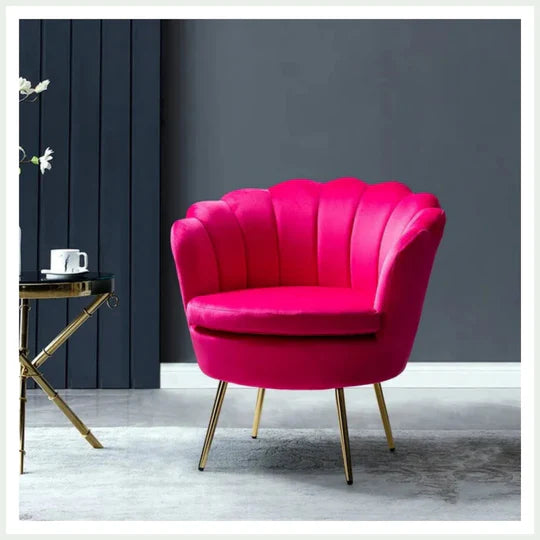 Velvet Barrel Chair, Café Chair, Home Chair - COOLBABY