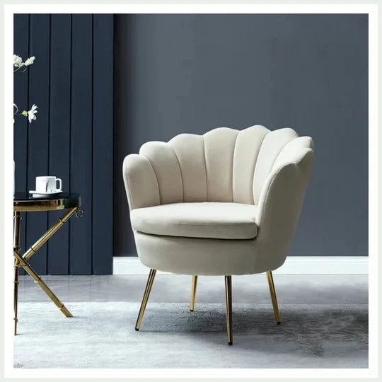 Velvet Barrel Chair, Café Chair, Home Chair - COOLBABY