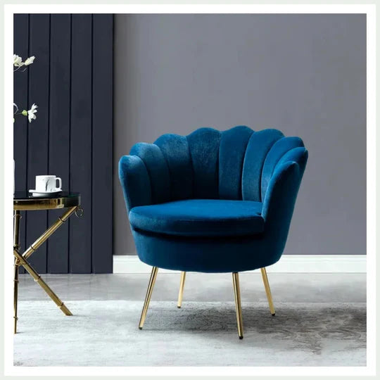 Velvet Barrel Chair, Café Chair, Home Chair - COOLBABY