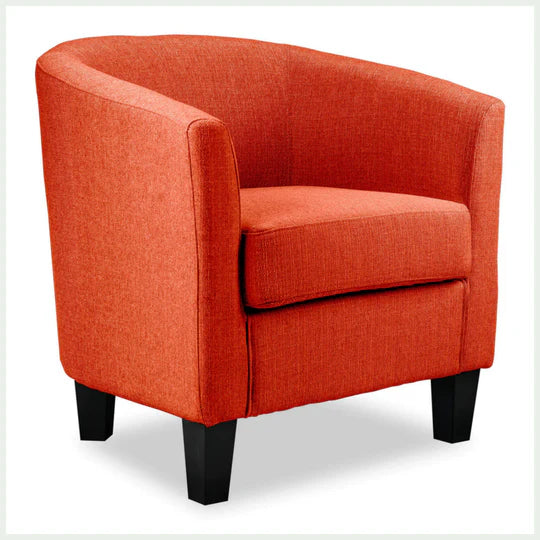 Orange Accent Chair For Modern Room/Office - PU leather And Fabric - COOLBABY