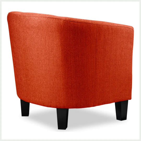 Orange Accent Chair For Modern Room/Office - PU leather And Fabric - COOLBABY