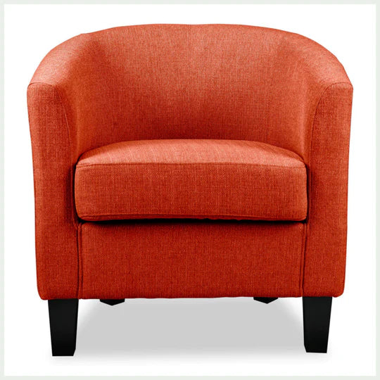 Orange Accent Chair For Modern Room/Office - PU leather And Fabric - COOLBABY